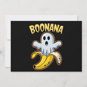 Boonana Cute Ghost Banana Halloween Invitation
