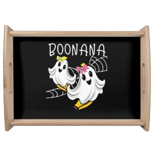 Boonana Cute Ghost Banana Halloween Serving Tray
