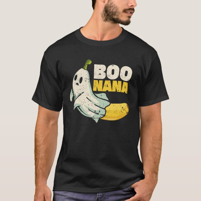 Boonana Cute ghost banana Halloween T-Shirt (Front)