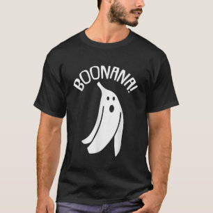 Boonana Lazy Halloween Costume Funny Ghost Banana  T-Shirt