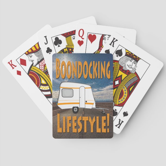 Boondocking Lifestyle Camper Design Poker Cards (Back)