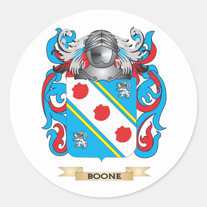 Boone Coat of Arms (Family Crest) Stickers