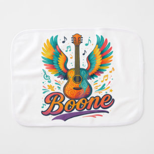 Boone Guitar Baby Burp Cloth