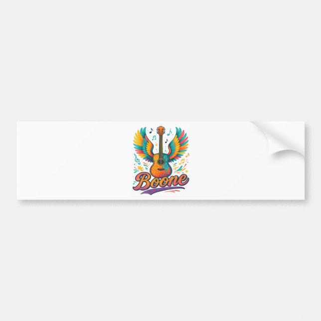 Boone Guitar Bumper Sticker (Front)