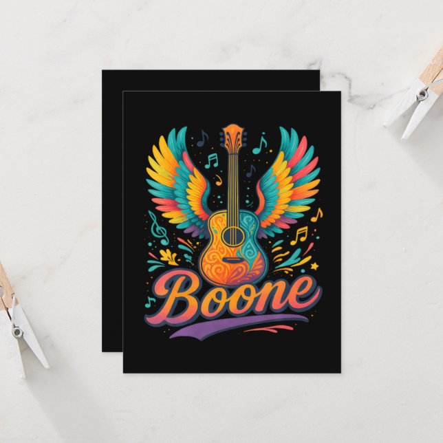Boone Guitar Invitation (Front/Back In Situ)