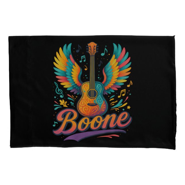 Boone Guitar Pillow Case (Front)