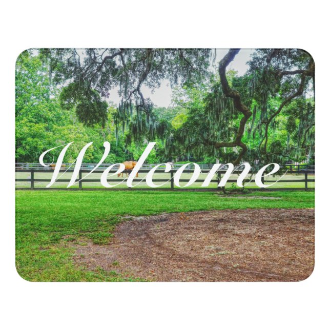 Boone Hall Stables Welcome Sign (Contemporary Front)