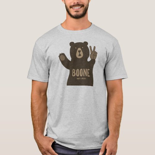 Boone North Carolina Peace Bear T_Shirt