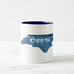 Boone North Carolina Wood Grain Two-Tone Coffee Mug