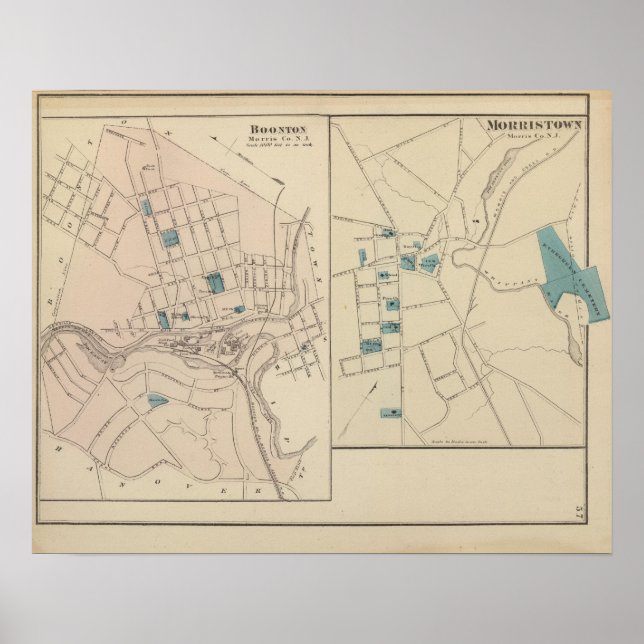 Boonton, Morristown, NJ Poster (Front)