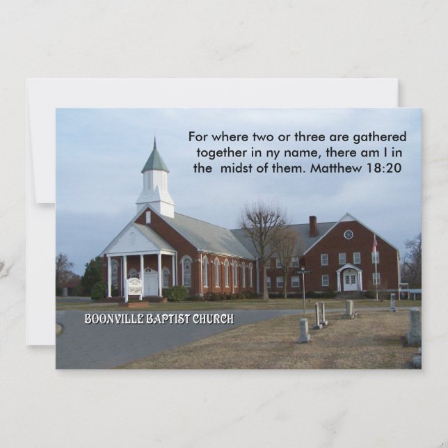 BOONVILLE BAPTIST CHURCH-INVITATION INVITATION (Front)