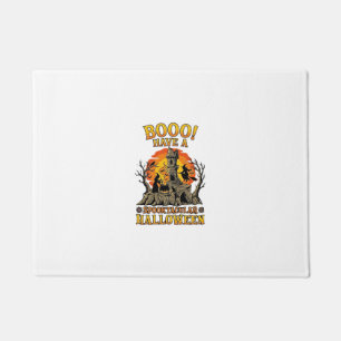 Booo Spooktacular Halloween Witch Cauldron Castle  Doormat