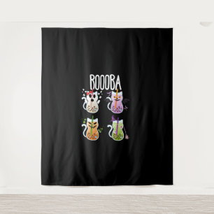 Boooba Kawaii Boba Tea Drink Cat Lover Halloween G Tapestry