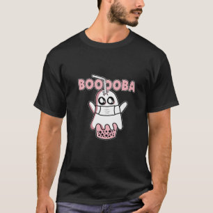 Boooba Kawaii Boba Tea Drink Hiding Inside A Hallo T-Shirt