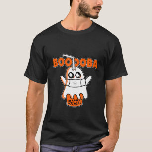 Boooba Kawaii Boba Tea Drink Hiding Inside A Hallo T-Shirt