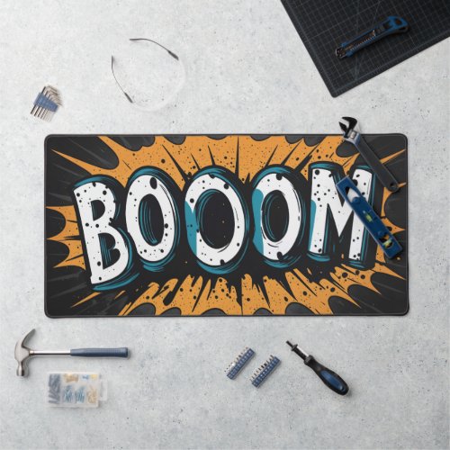 Booom word comic style desk mat