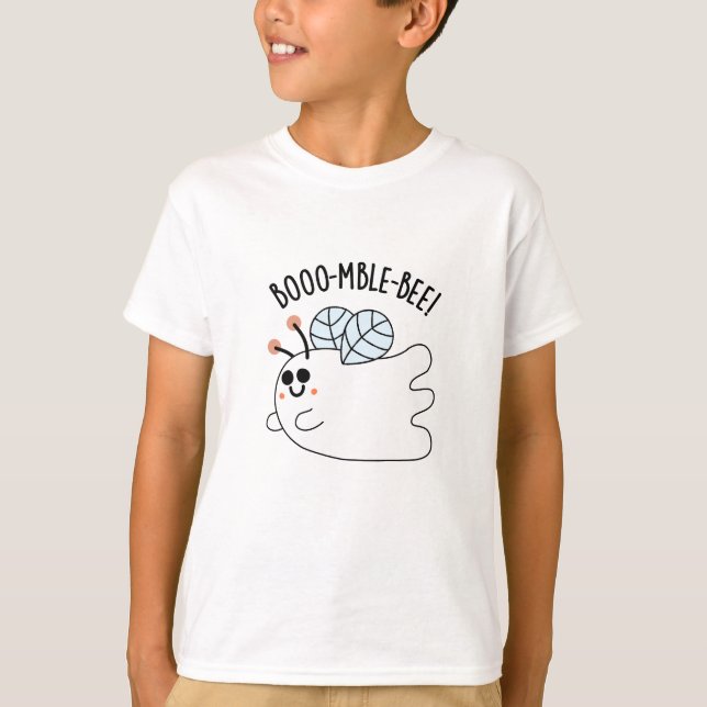Booomble Bee Funny Ghost Bee Pun  T-Shirt (Front)