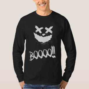 BOOOO Scary Pumpkin Face Halloween T-Shirt