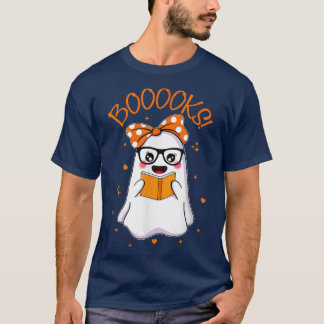 Booooks! Cute Ghost Reading Library Books Hallowee T-Shirt