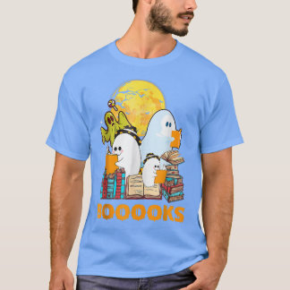 Booooks Ghost Boo Read Books Library Reading Book T-Shirt