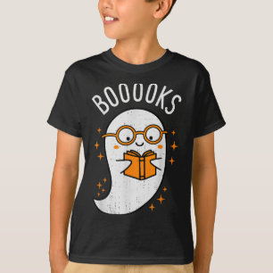 Booooks Ghost Halloween Teacher Librarian Library T-Shirt