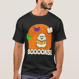 Booooks Ghost Reading Books Funny T-Shirt