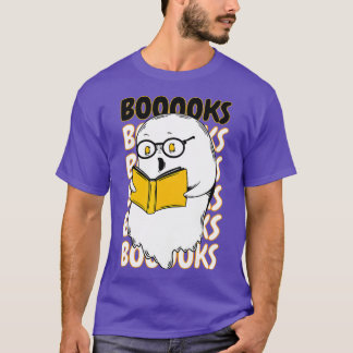 Booooks Ghost Teacher Book Library Reading Funny H T-Shirt