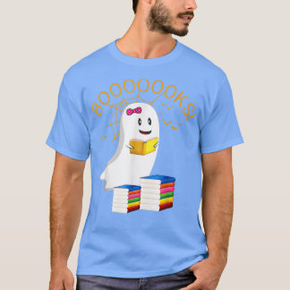 Booooks Halloween Ghost Read Book Cute Book Lovers T-Shirt