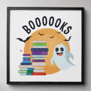 Boooooks Halloween, Booooks Cute Halloween Peel And Stick Photo Tile