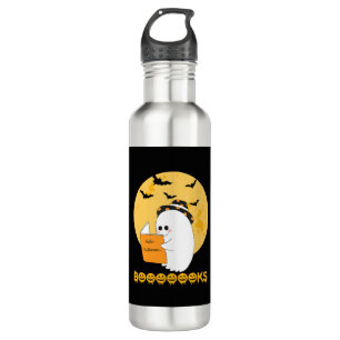 Booooooks Shirt Boo Read Books Halloween  Stainless Steel Water Bottle