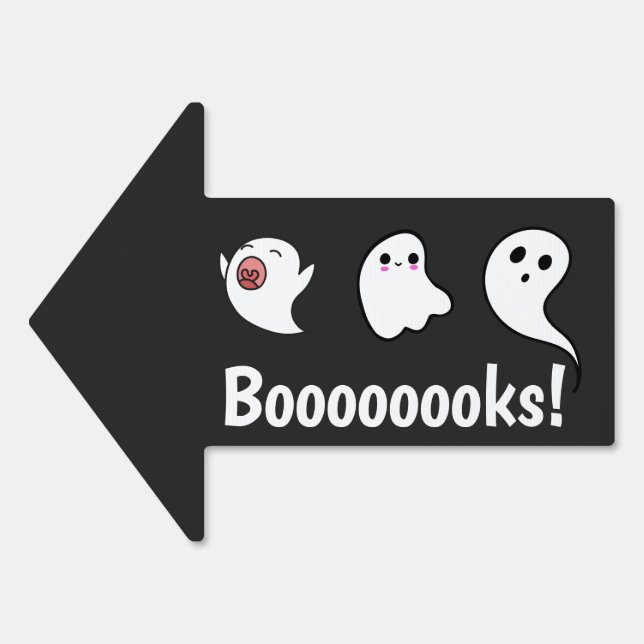 Booooooooks! Library Halloween Sign (Front)