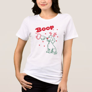 Boop Dog Christmas Tri-Blend Shirt