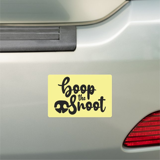 Boop The Snoot Funny Dog Quote Car Magnet (In Situ)