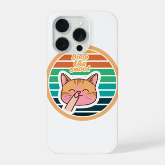 Boop The Snoot Retro Sunset Cat Meme iPhone 15 Pro Case