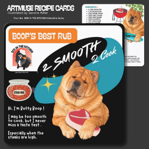 BOOPS BEST RUB Art Muse Recipe card- smooth chow Card