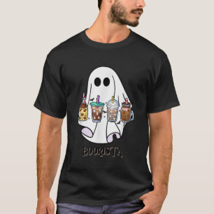 Boorista Boo Coffee Halloween Spooky Ghost Coffee  T-Shirt