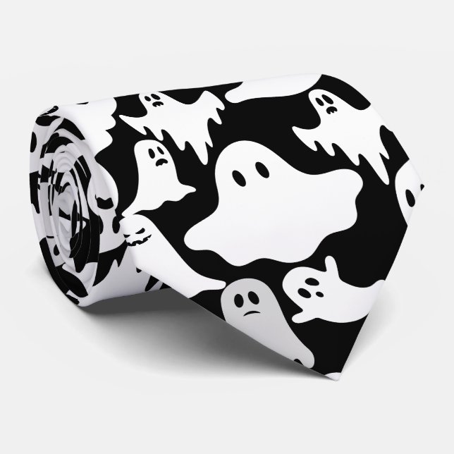 Boos and a Pumpkin. BP01A.B Neck Tie (Rolled)