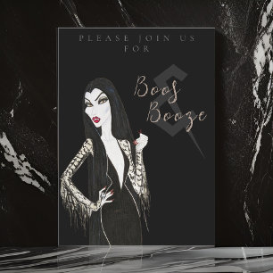 Boos and Booze Adult Halloween Party Invitation