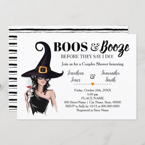 Boos and booze before I do couples shower Invitation