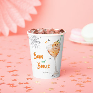 Boos and Booze Cocktail Halloween Party Paper Cups