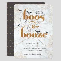 Boos and Booze Halloween Elegant Invitation