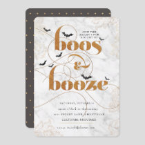 Boos and Booze Halloween Elegant Invitation