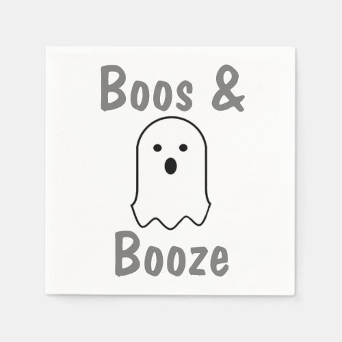 Boos and Booze Halloween Napkins