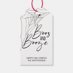 Boos and Booze Halloween Party Gift Tags