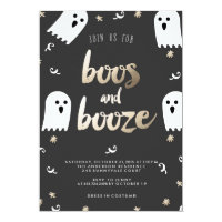 BOOS AND BOOZE HALLOWEEN PARTY invitation