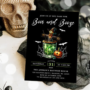 Boos And Booze Halloween Party Invitation