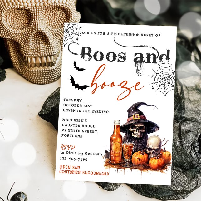 Boos And Booze Halloween Party Invitation (Creator Uploaded)