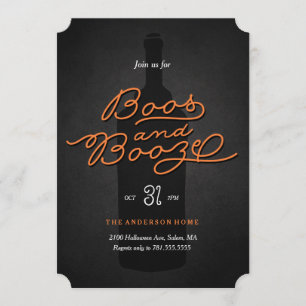 Boos and Booze Invitation