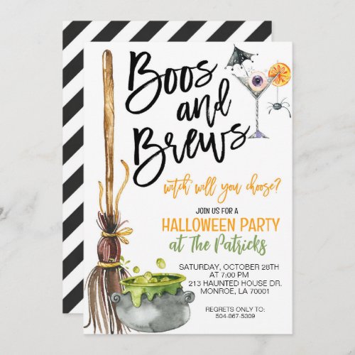 Boos and Brews Invitation