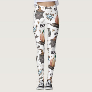 Boos And Pumpkin Leggings